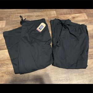 Two Pairs of Men’s Black Cherokee Professionals XL Scrub Pants